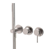 Fima Carlo Frattini Spillo Steel Смеситель для душа, встраиваемый, на 2 источника, с ручным душем, цвет: нержавеюшая сталь. F3049WX8SINOX