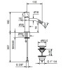 Fantini Nostromo SMALL Смеситель для биде, на 1 отв., цвет: хром. 50 02 G908F