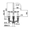 Laufen Kartell Смеситель для раковины на 3 отв, без донного клапана, поворотный излив 166 мм, цвет: хром
