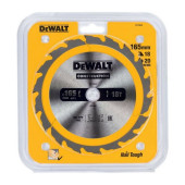 Диск пильный DeWalt твердосплавный 165х20 мм, 18 зубьев CONSTRUCTION DT1933
