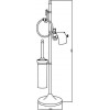 Boheme Imperiale Стойка напольная 25х25хh98 см, цвет: золото глянцевое 10423