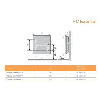Конвектор электрический Atlantic F17 Essential 2000W-3