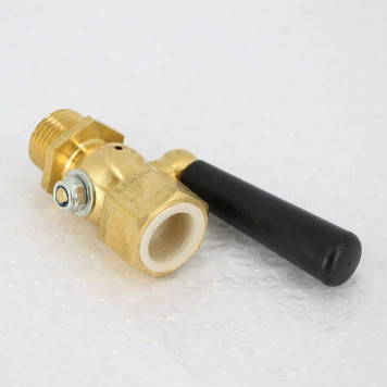 Кран Росма НВ 1/2 для манометра, ручка черная-1
