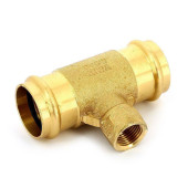 Тройник пресс-В IBP 35 х 1/2 х 35 бронза