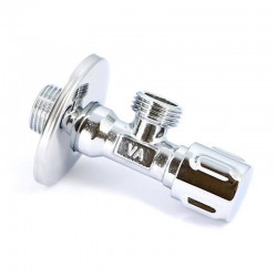 Вентиль НН 1/2" Uni-Fitt для подключения бачков / смесителей, хромированный, рукоятка металл
