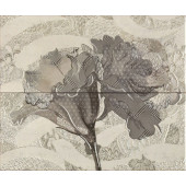 Frades Conjunto Floral Gris Панно комплект из 2 плиток 250х600 мм/500х600 мм