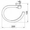 Boheme Venturo Полотенцедержатель округлый подвесной, цвет: хром 10306