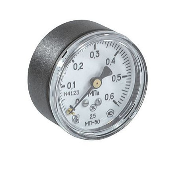 Манометр осев МП-50 0-0,6МПаДк50 G1/4 пласт ЗТП Минск