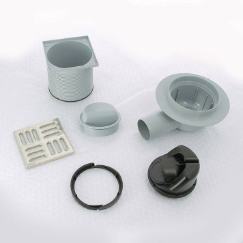 Трап Alcaplast 105x105/50 выпуск боковой гидрозатвор комбинированный-1