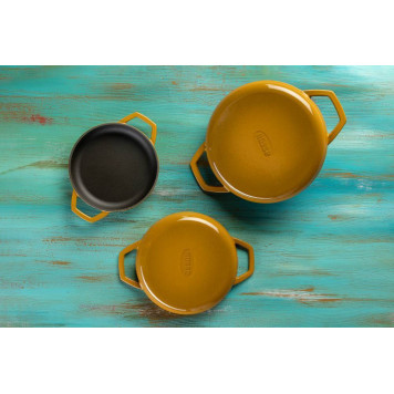 Неглубокая кастрюля HS Y KT 28 YELLOW-4