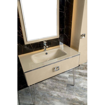 Armadi Art Lucido Раковина мебельная прямоугольная 101х52х12h см, цвет: капучино 852-100-CP Lucido