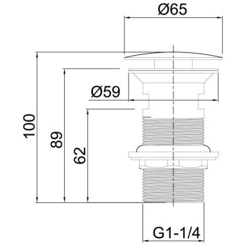 Allen Brau Priority Донный клапан для раковины, цвет: графит браш 5.31024-MG-1