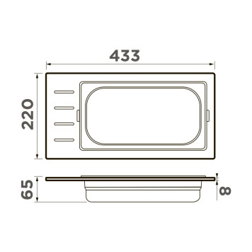 Omoikiri DC-01-1-GB Контейнер нержавеющая сталь цвет: графит 4999074-1