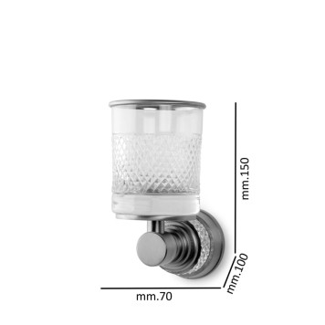 Boheme Aura Стакан для зубных щеток подвесной, латунь/стекло, цвет: gold 10244-G-1