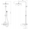 Boheme Qubic Душевая стойка: смеситель с изливом, верхний душ, цвет: matt white 478-MW