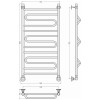 Стилье Аксиома-30 Полотенцесушитель водяной 56,5x13,6x107,2h см, цвет: без покрытия 00663-1050