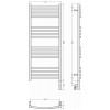 Сунержа Аркус 3.0 Полотенцесушитель электрический 43x112h см, правое, цвет: мат. белый 30-5705-1040