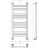 Стилье Аксиома-10 Полотенцесушитель водяной 46,5x8,6x104,2h см, цвет: без покрытия 00661-1040