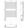 Сунержа Аркус 3.0 Полотенцесушитель электрический 43x72h см, левое, состаренная латунь 051-5704-6040