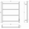 Стилье Формат 26 Полотенцесушитель электрический 53x7,4x60h см, цвет: белый 30526-6050