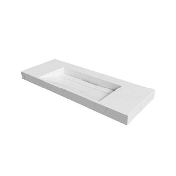 Armadi Art Flat Раковина мебельная прямоугольная 121х45,2х8h см, цвет: белый 859-120-CLCT-4
