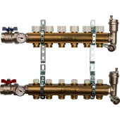 Распределительный коллектор из латуни без расходомеров STOUT 6 выходов (SMB 0468 000006)