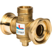 STOUT SVM-0050 ермостатический смесительный клапан G 1 1/2M-G 1 1/2F-G 1 M 70°С (SVM-0050-327008)