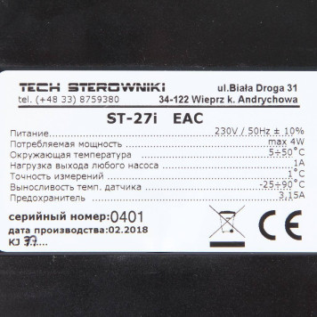 Контроллер для циркуляционных насосов TECH ST-27 I (ST-27 I)-6
