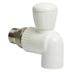 Кран шаровой THERMOLIGHT американка PP-R угловой 25х3/4 quot; белый