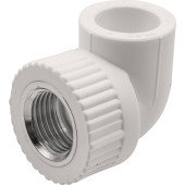 Угольник THERMOLIGHT комбинированный PP-R ВР 20х1/2 белый (20/200)