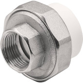 Муфта THERMOLIGHT комбинированная разъемная PP-R ВР 32х3/4 белый (5/100)