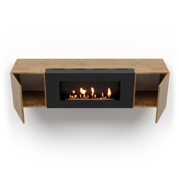 Тумба с биокамином Firelight BFP-P1600 дуб вотан-2
