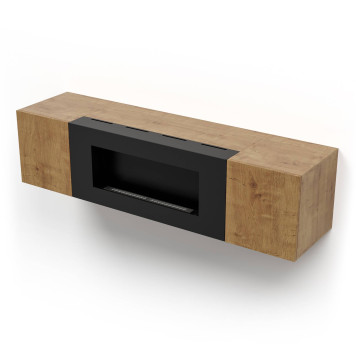 Тумба с биокамином Firelight BFP-P1600 дуб вотан-3