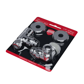 Набор термостатический трехосевой Royal Thermo Design Pro 15мм М30х1,5 (Хром)-7