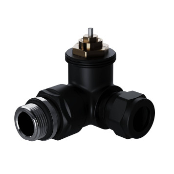 Набор термостатический трехосевой Royal Thermo Design Pro 15мм М30х1,5 (Черный)-2