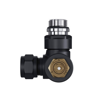 Набор термостатический трехосевой Royal Thermo Design Pro 15мм М30х1,5 (Черный)-4
