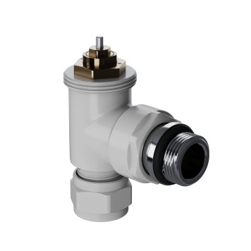 Набор термостатический угловой Royal Thermo Design Pro 15мм М30х1,5 (Белый)-2