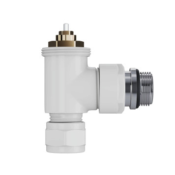 Набор термостатический угловой Royal Thermo Design Pro 15мм М30х1,5 (Белый)-4