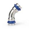 Угольник VARMEGA 45гр. двухраструбный Inox Press 35x35