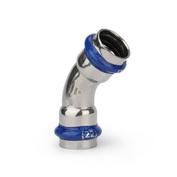 Угольник VARMEGA 45гр. двухраструбный Inox Press 35x35-1