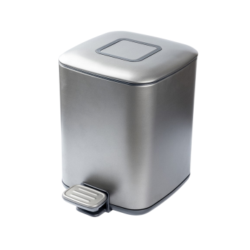 Boheme Q Ведро с крышкой напольное, 7 литров, цвет: gun metall 10948-GM