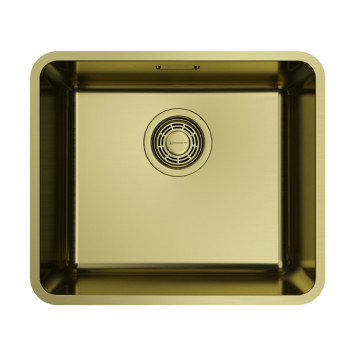 Omoikiri Omi 43-U/I Ultra Mini LG Кухонная мойка из нержавеющей стали 43x17,9 см, цвет: светлое зол. 4997403