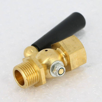 Кран Росма НВ 1/2 для манометра, ручка черная-2