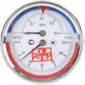 Термоманометр РОСМА ТМТБ-31Т.1 (0-120С) (0-0,4MPa) G1/2 80мм, кл. 2,5