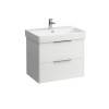 Laufen Base Тумба подвесная 70x46.5см, с раковиной, с 2 выдвиж. ящиками, цвет: белый глянцевый. 4.0233.2.110.261.1, 8.1096.7.000.104.1