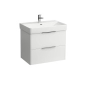 Laufen Base Тумба подвесная 70x46.5см, с раковиной, с 2 выдвиж. ящиками, цвет: белый глянцевый. 4.0233.2.110.261.1,  8.1096.7.000.104.1