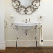DevonDevon New Etoile Консоль 98х52.5см, с раковиной на 3 отв, напольная, цвет: хром/белая. IBLG3FNET,  DENEWETOILECR