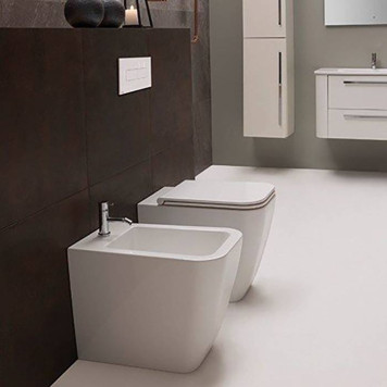 Globo Stone Унитаз 56х36см., напольный, с системой скрытого крепежа, слив универсальный, цвет: белый-3