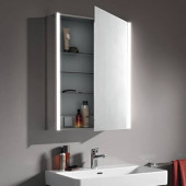 LAUFEN Frame 25 Зеркальный шкафчик, алюминий, 1 двуств. зеркальной дверцей, dx, подвесной, цвет: белый. 4.0830.2.900.144.1