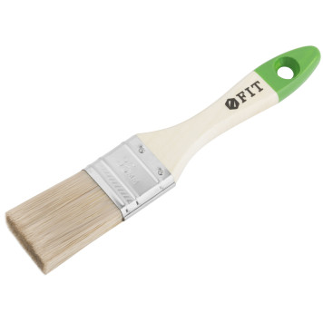 Кисть флейцевая Микс, смешанная натуральная и искусственная щетина, деревянная ручка 1,5 (35 мм)-1